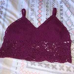 Hollister crochet crop top